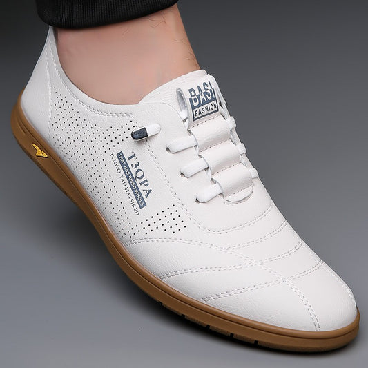 Men's casual business hollow leather shoes