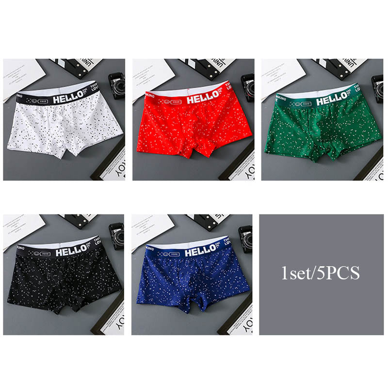 hou475-Men's Cotton Comfortable Breathable Boxer Briefs