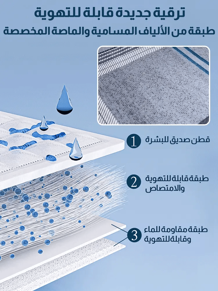 وسادة حفاضات مقاومة للماء