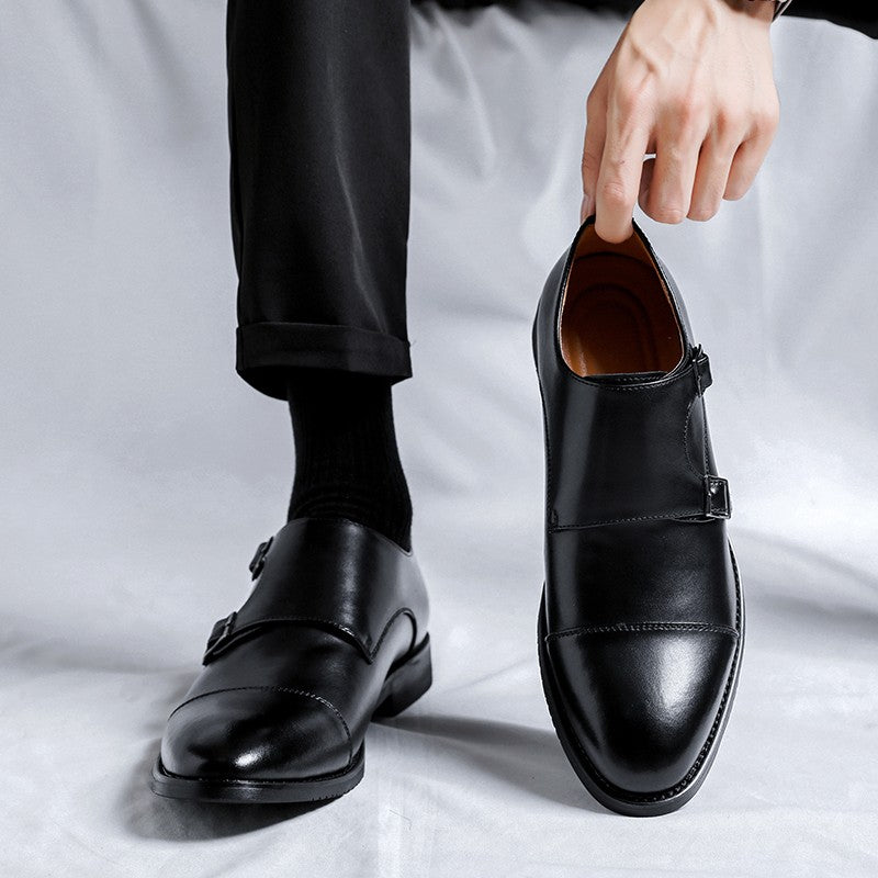 2024 Men's business formal pointed leather shoes
