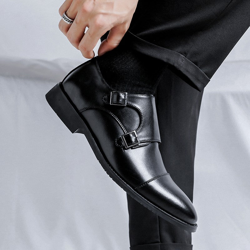 2024 Men's business formal pointed leather shoes