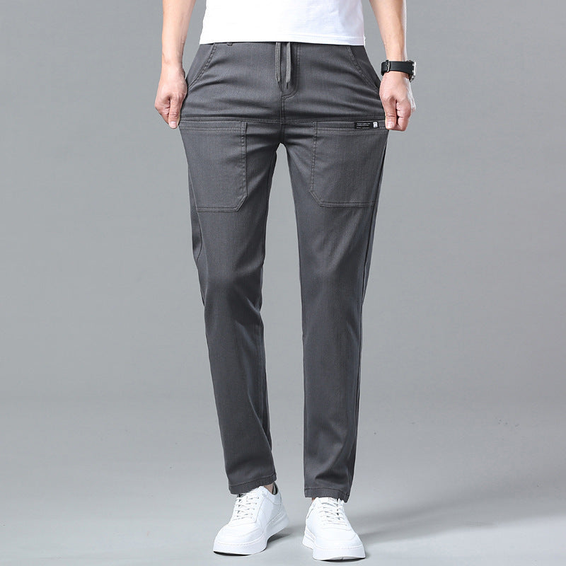 luu496-Men's thin stretch casual pants