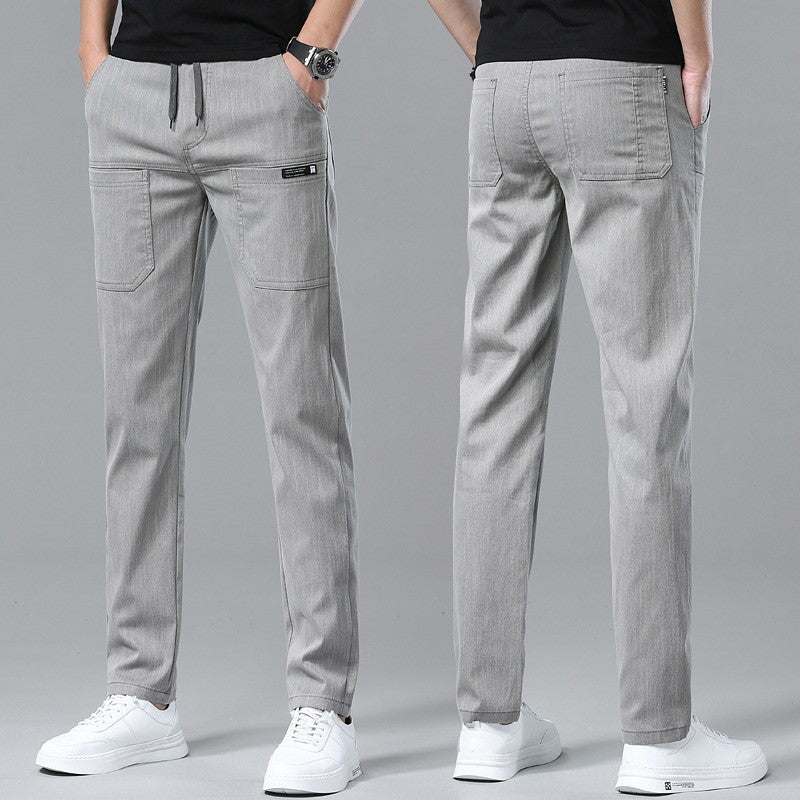 luu496-Men's thin stretch casual pants