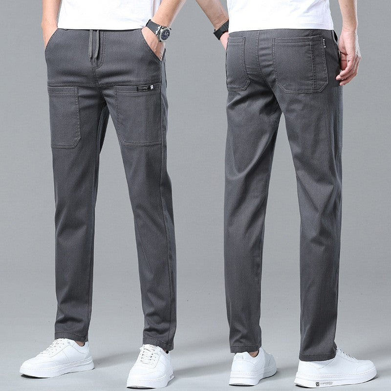 luu496-Men's thin stretch casual pants