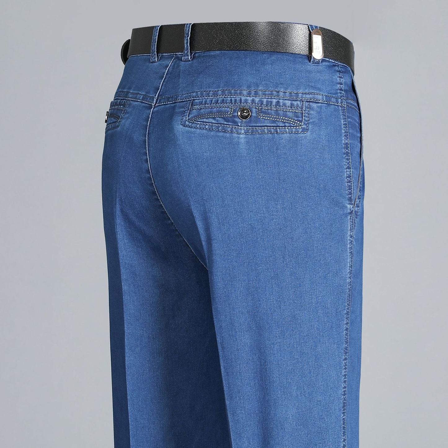 luu500-High Stretch Men's Thin Straight Jeans