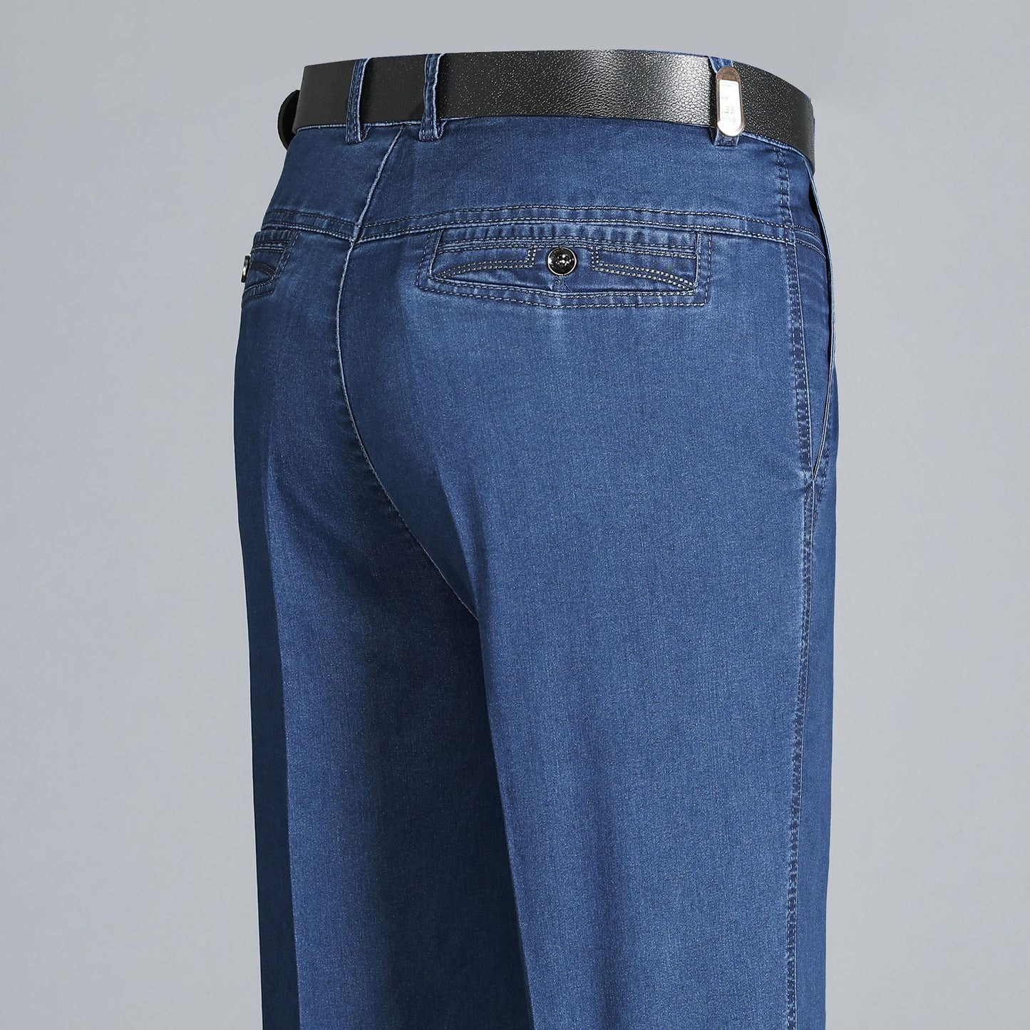 luu500-High Stretch Men's Thin Straight Jeans