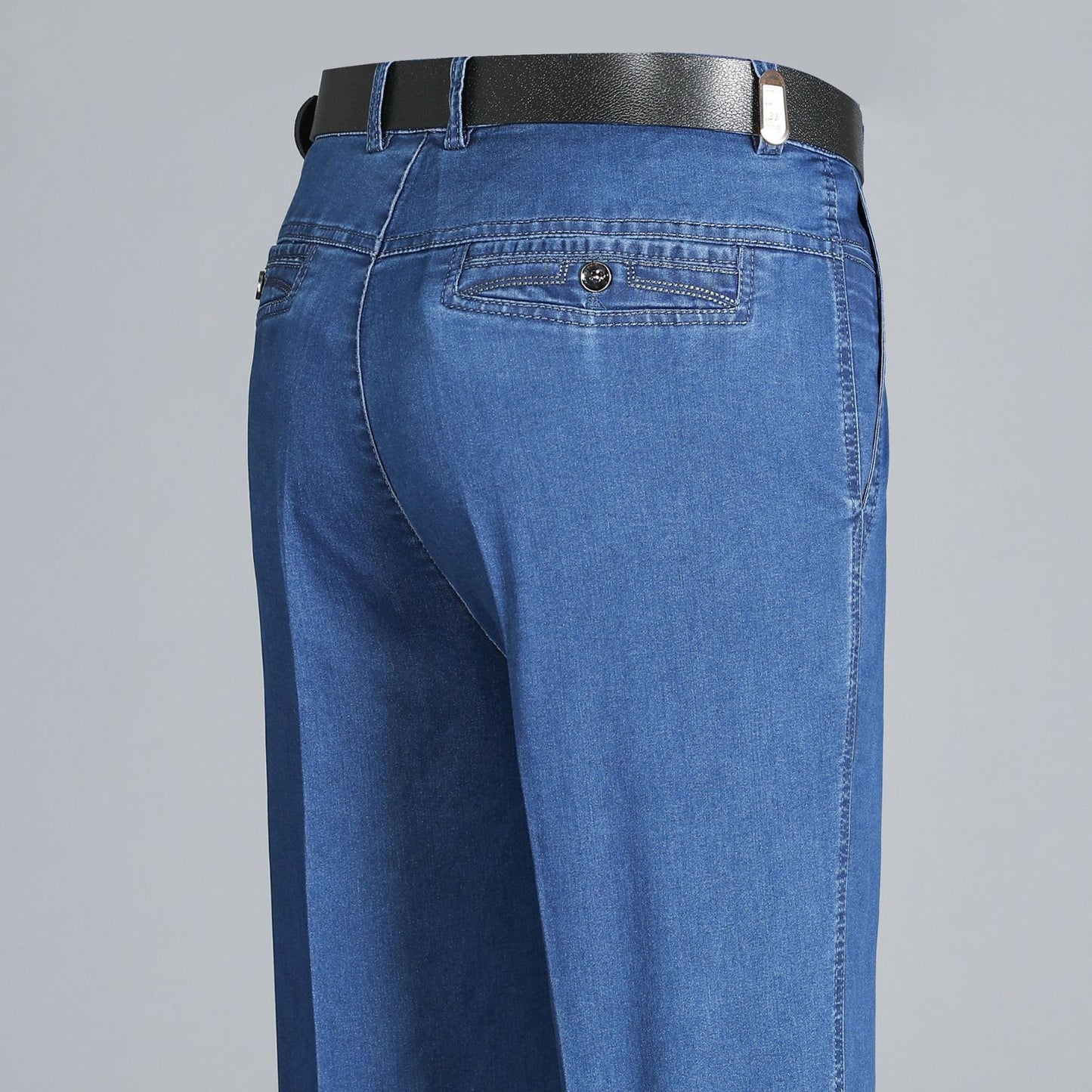 luu500-High Stretch Men's Thin Straight Jeans