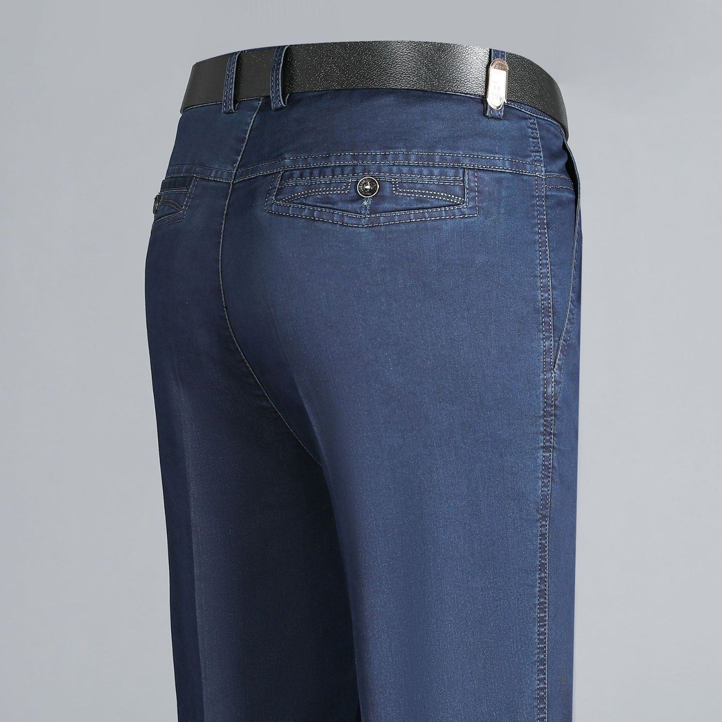 luu500-High Stretch Men's Thin Straight Jeans