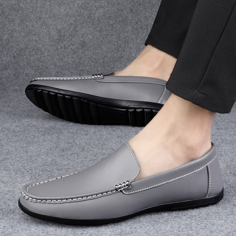 cf08-Men's slip-on casual leather shoes