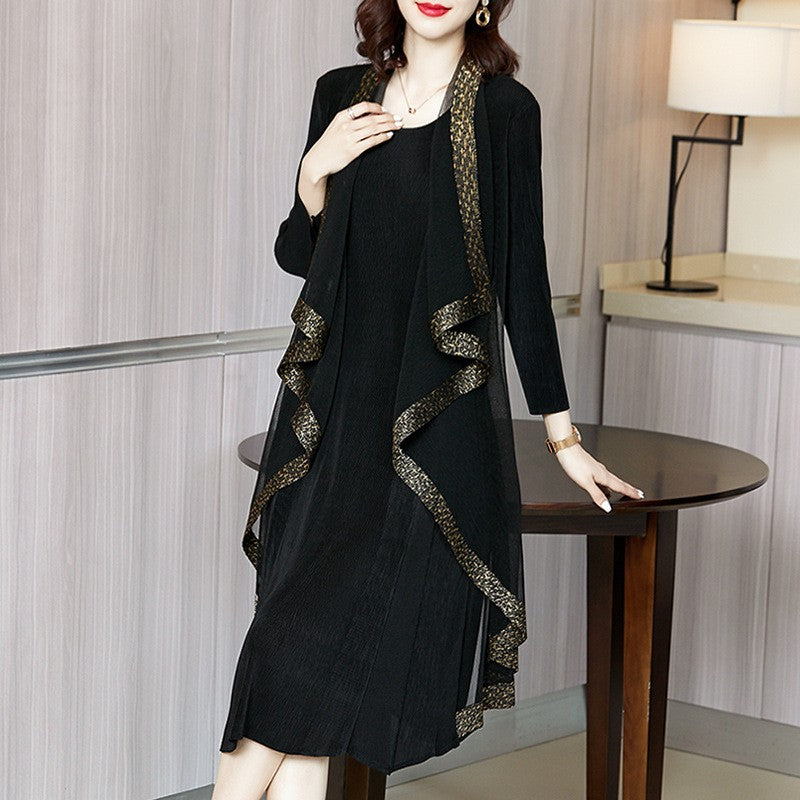 zp446-Women's autumn casual loose slim dress