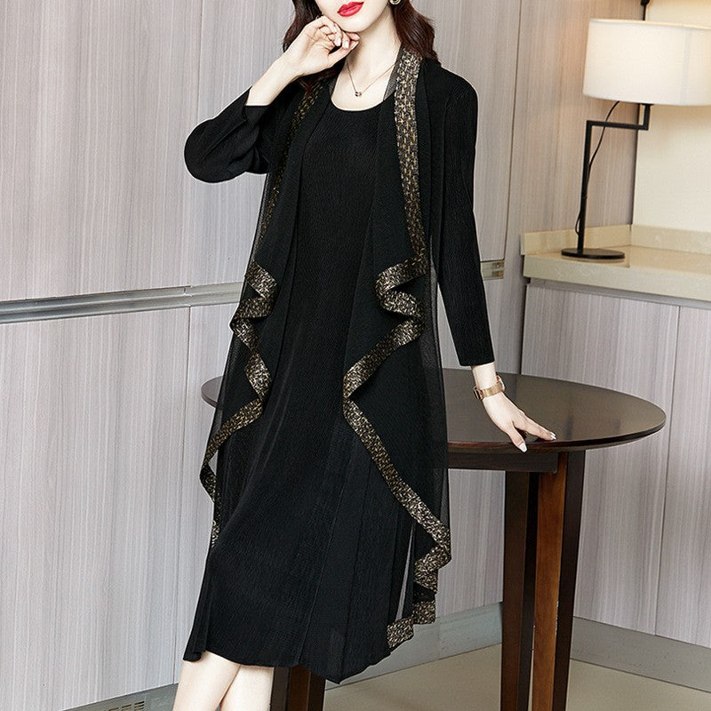 zp446-Women's autumn casual loose slim dress