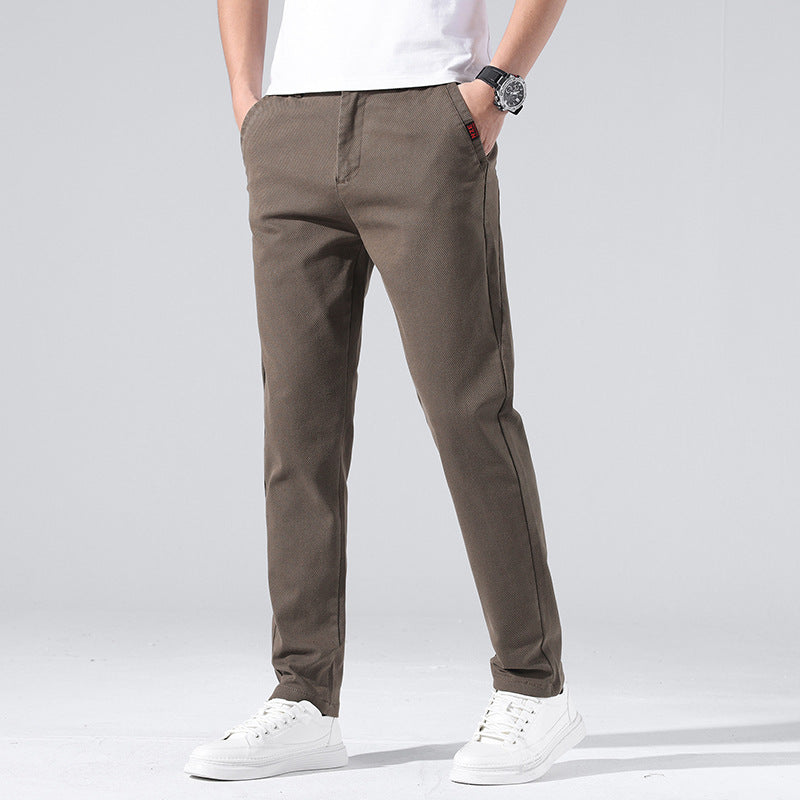 cf46-Men's Casual Straight Slim Fit Pants