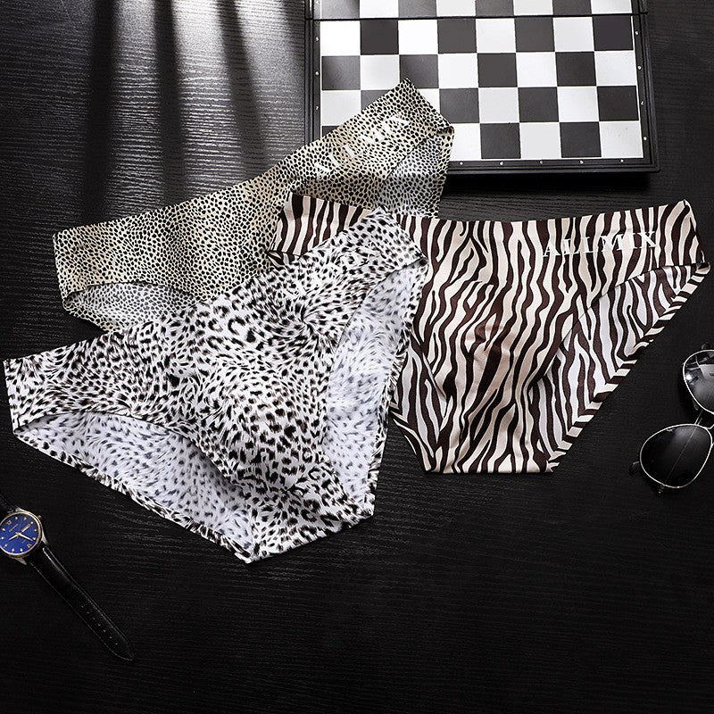 iq360-5 Pieces Leopard print sexy men's briefs