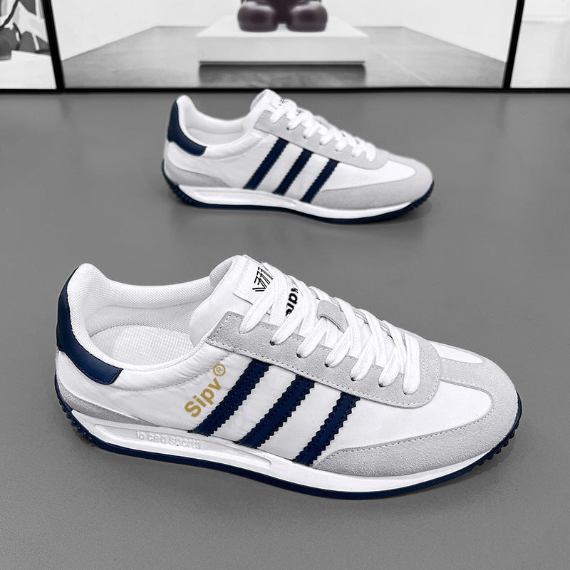 get11-Men's breathable fabric flat sneakers