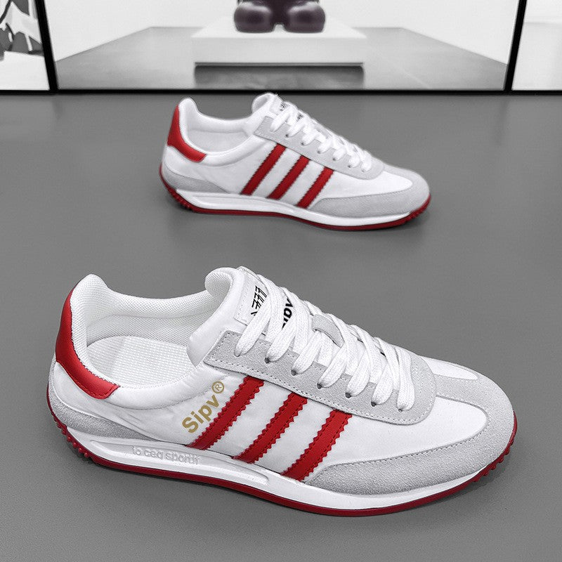 get11-Men's breathable fabric flat sneakers