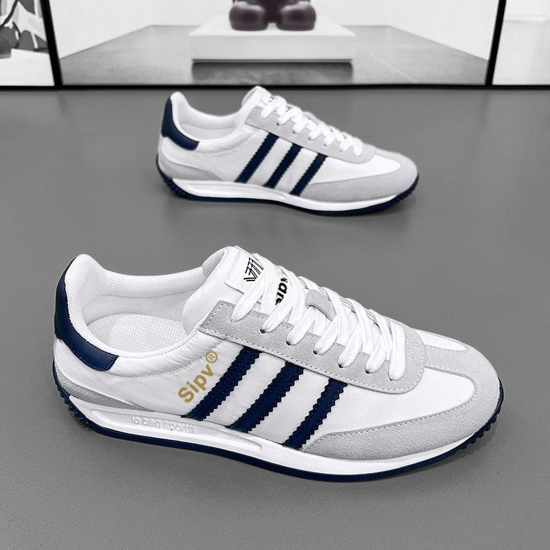 get11-Men's breathable fabric flat sneakers