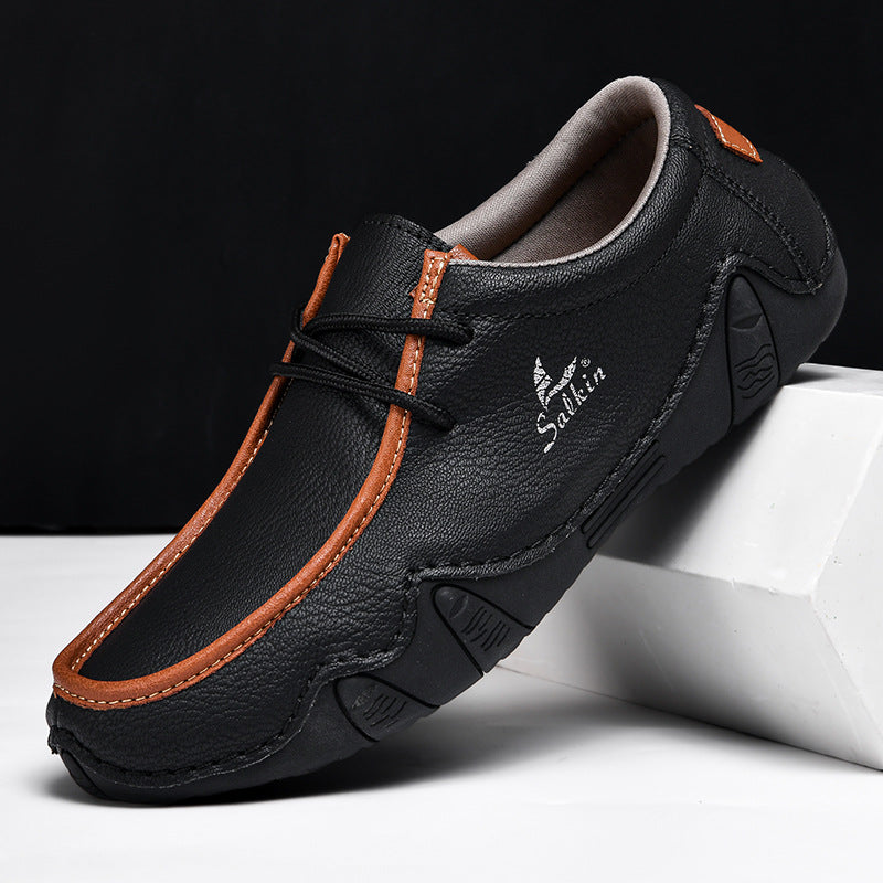 zqh191-Fashionable casual personalized men's leather shoes