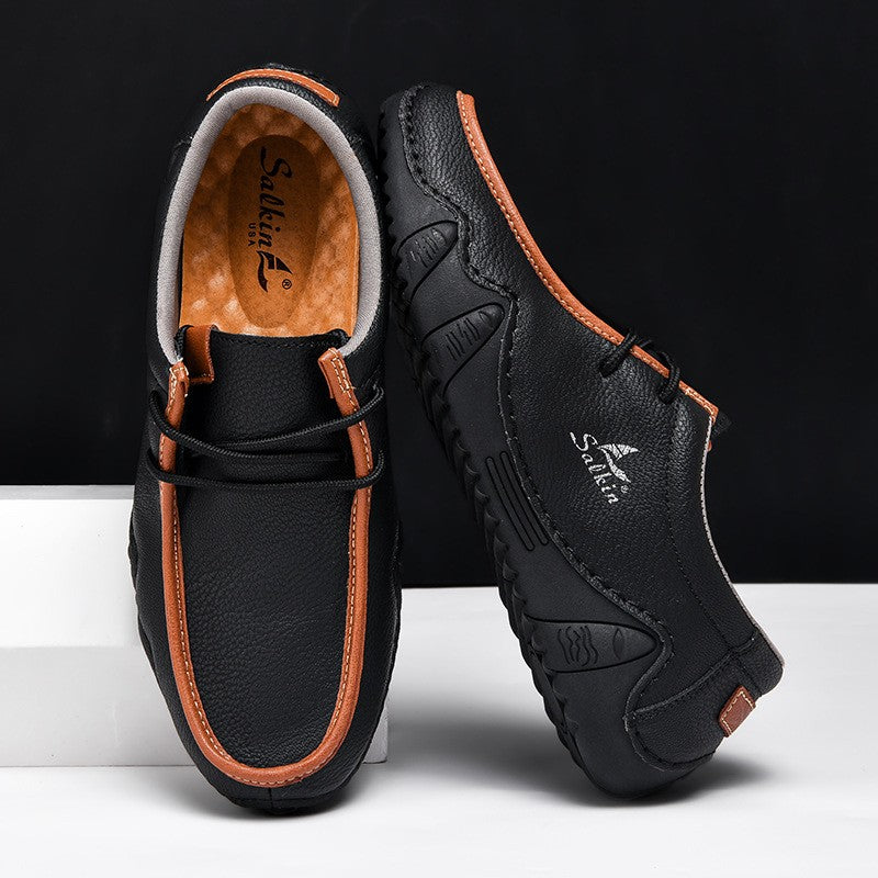 zqh191-Fashionable casual personalized men's leather shoes