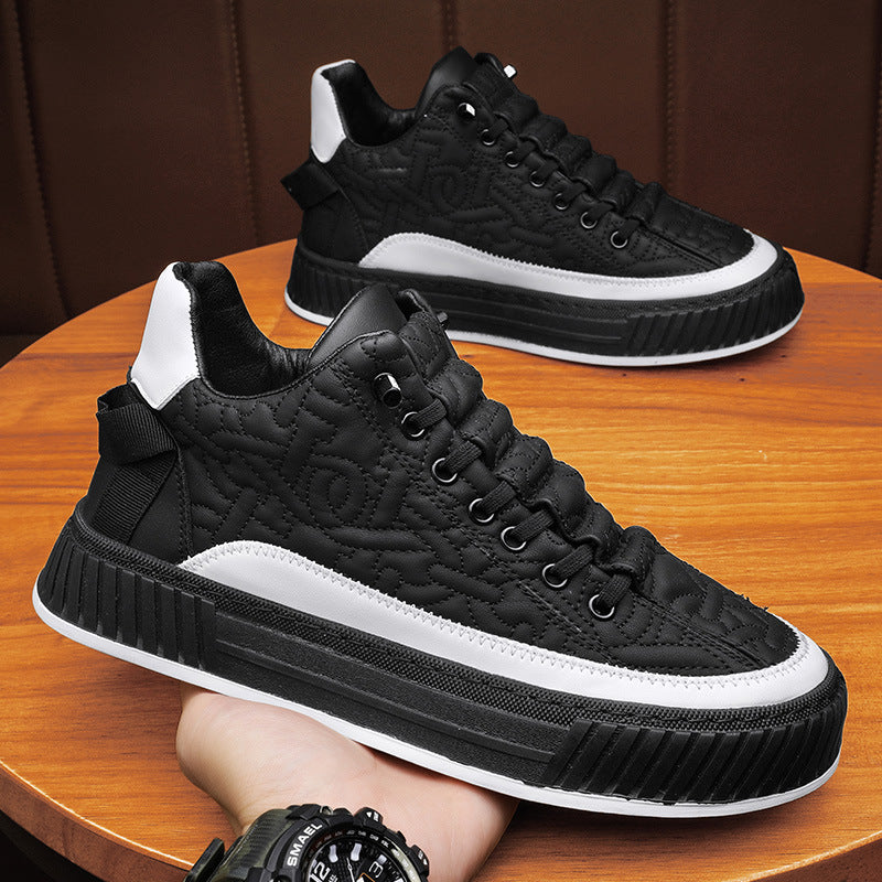 zqh202-Men's all-match thick-soled height-increasing sports shoes
