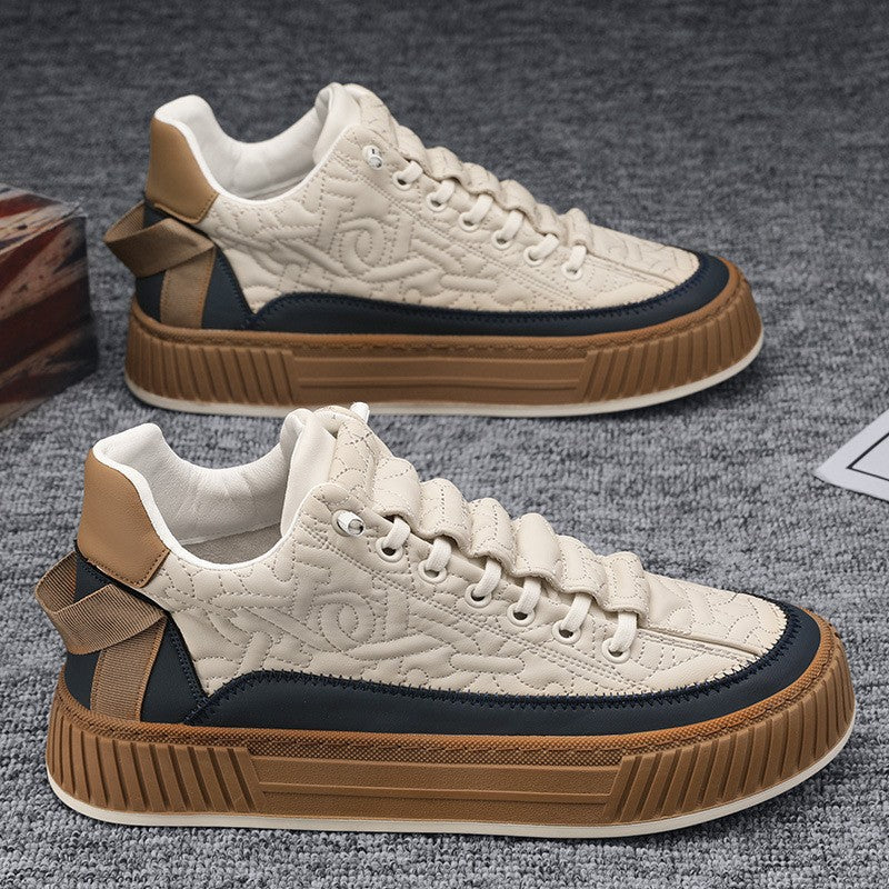 zqh202-Men's all-match thick-soled height-increasing sports shoes