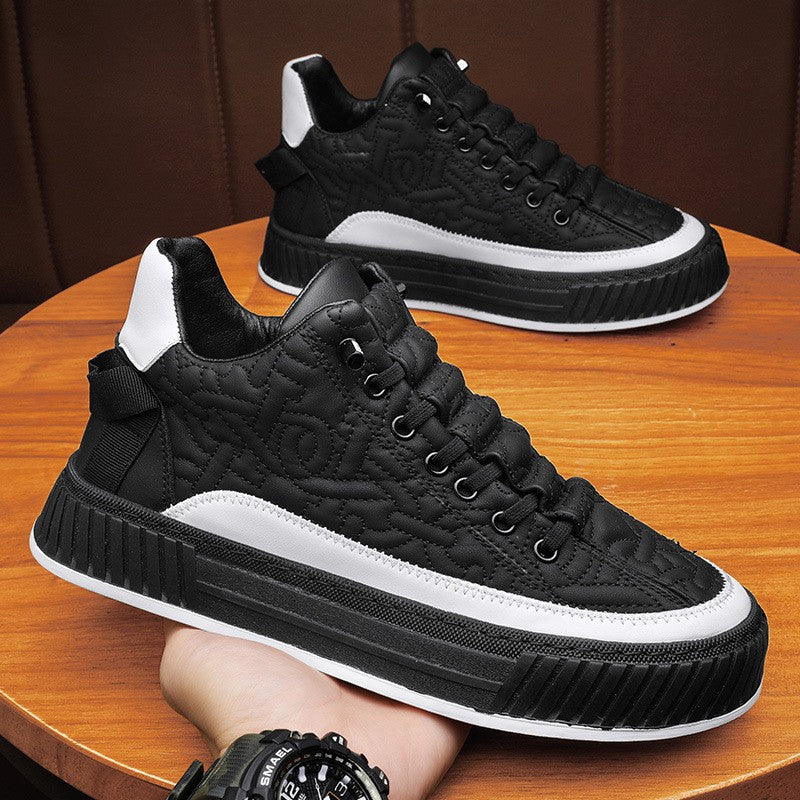 zqh202-Men's all-match thick-soled height-increasing sports shoes