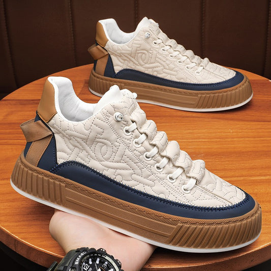 zqh202-Men's all-match thick-soled height-increasing sports shoes