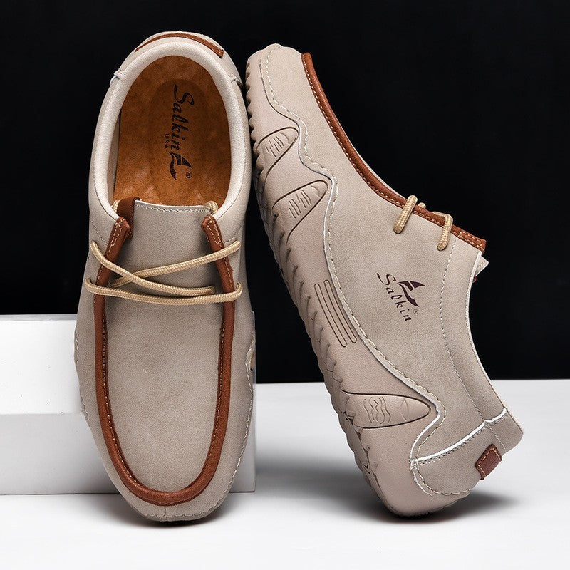 zqh191-Fashionable casual personalized men's leather shoes