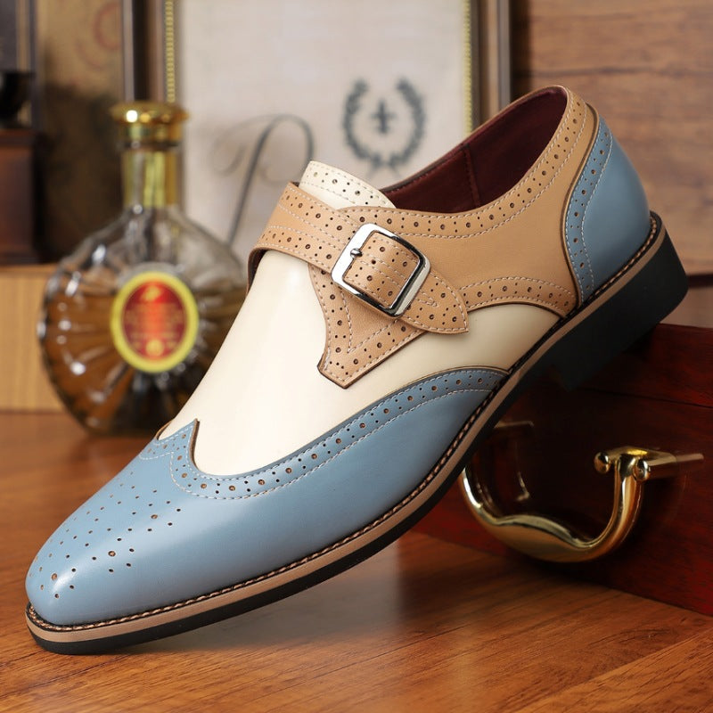 Men's Brogue Carved Leather Dress Shoes(cm222)