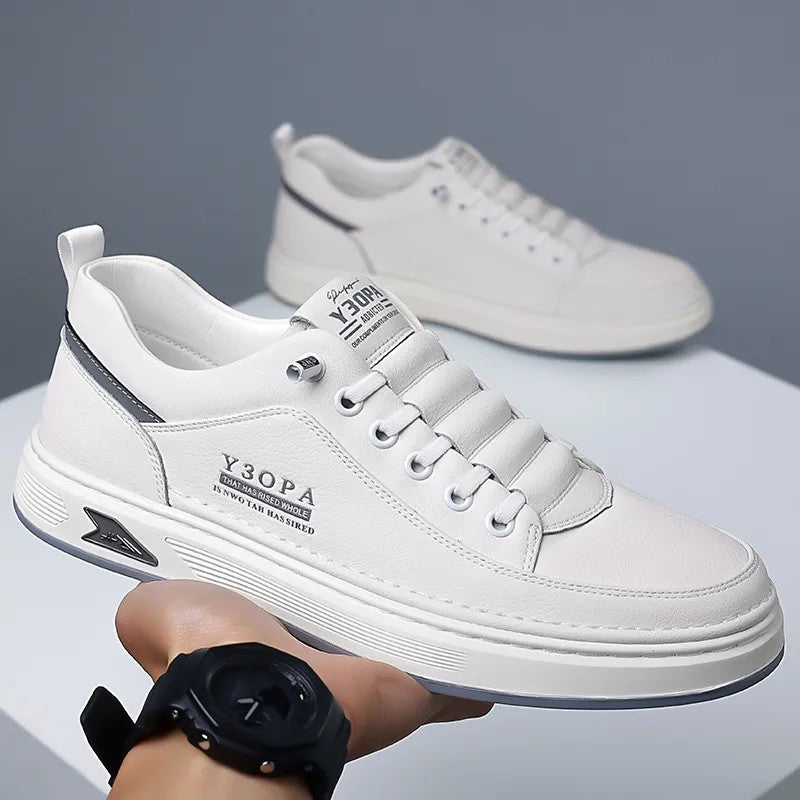 Men's breathable casual leather shoes