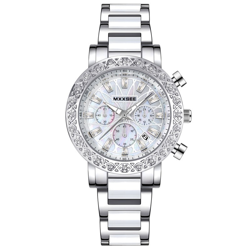 Ladies waterproof diamond watch