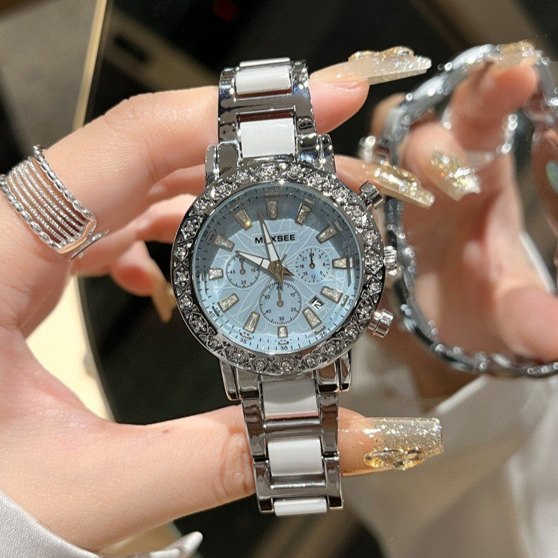 Ladies waterproof diamond watch