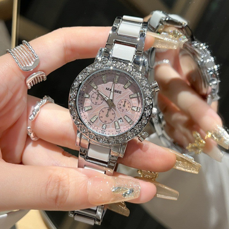 Ladies waterproof diamond watch