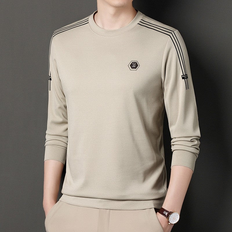 Round neck fashionable men's bottoming shirt