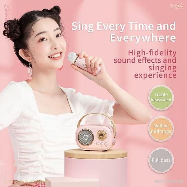 Mini Karaoke Machine Portable Bluetooth Speaker