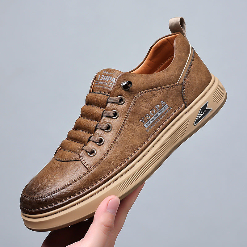 Men's breathable casual leather shoes