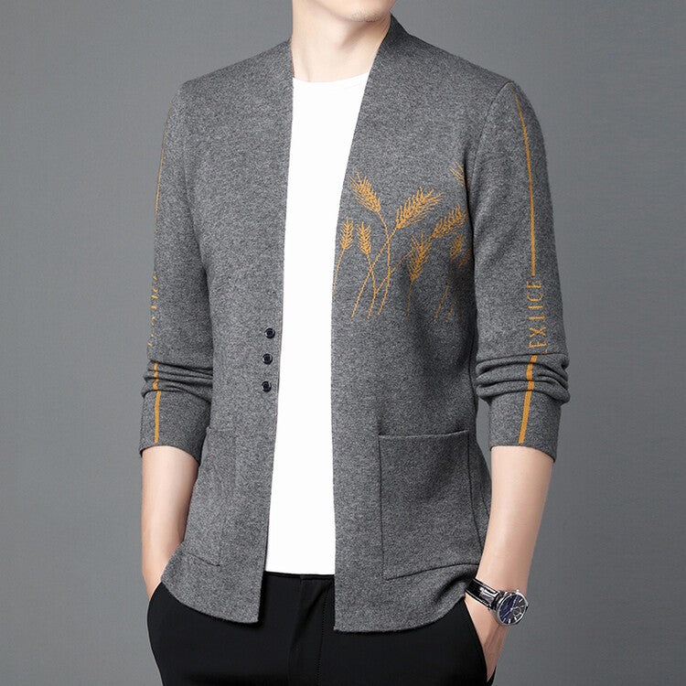 zq228-2024 New Autumn Men's Knitted Cardigan