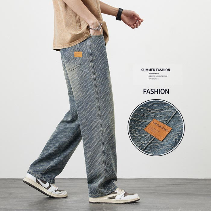 zd249-Men's Summer Loose American High Street Retro Casual Pants