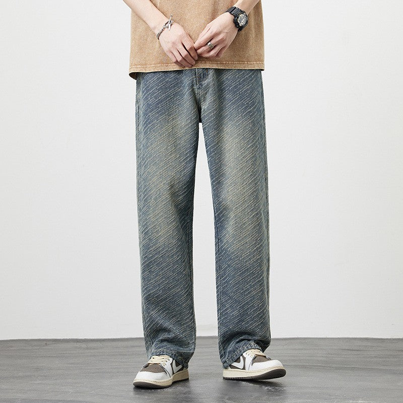 zd249-Men's Summer Loose American High Street Retro Casual Pants