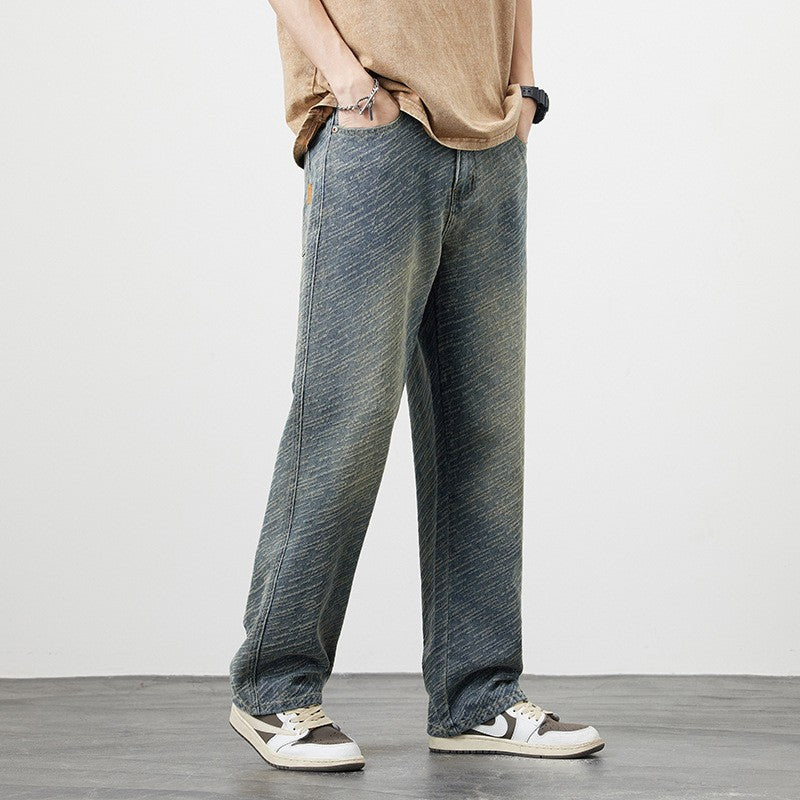 zd249-Men's Summer Loose American High Street Retro Casual Pants
