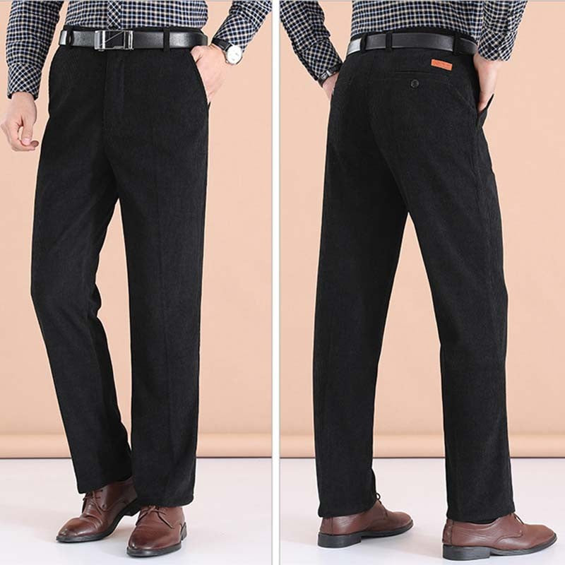 hins144-Autumn and winter men's casual loose straight striped trousers