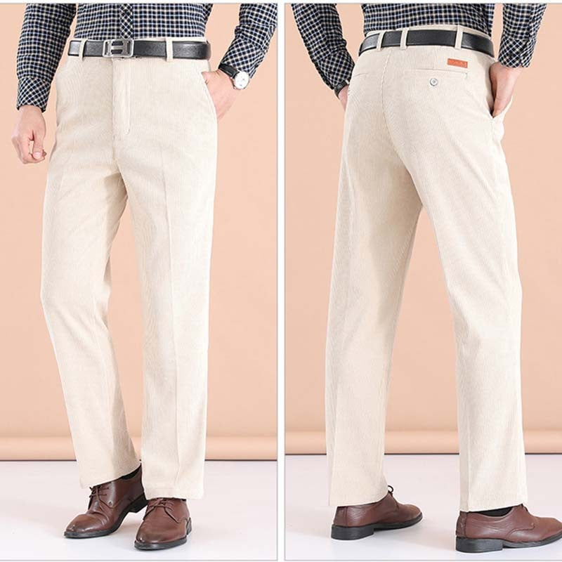 hins144-Autumn and winter men's casual loose straight striped trousers