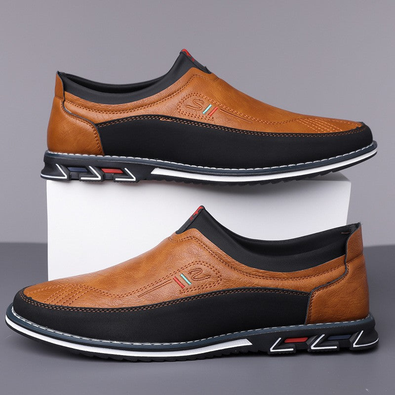 iq110-Men's casual fashion leather shoes