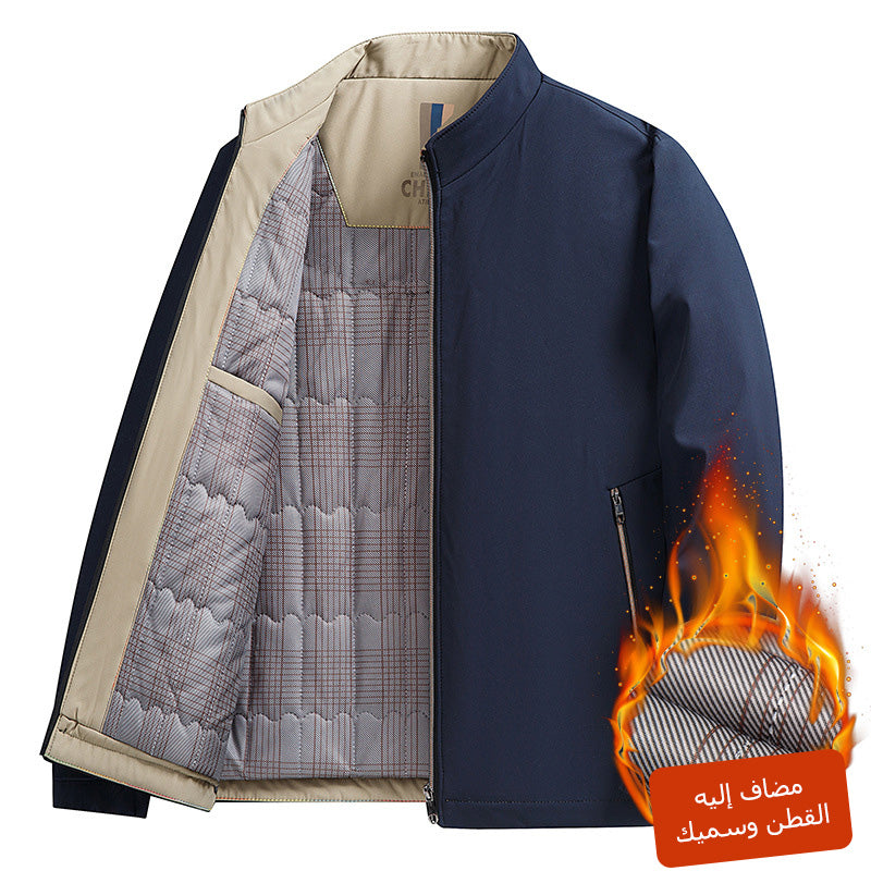 zq268-Men's thickened warm cotton coat