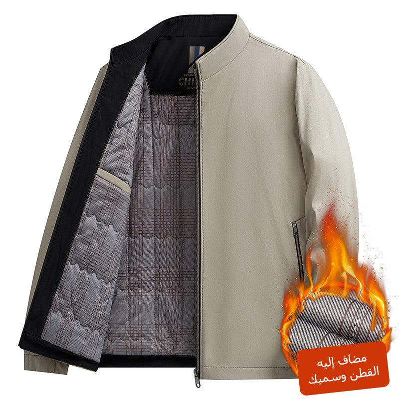 zq268-Men's thickened warm cotton coat