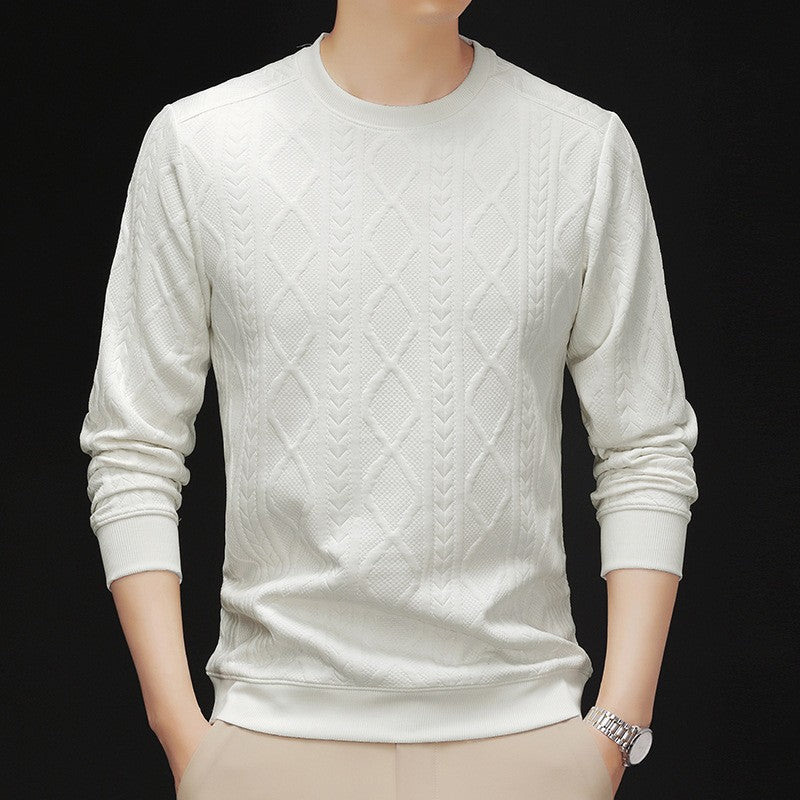 scm136-New Men's Knitted Jacquard Casual Sweatshirt