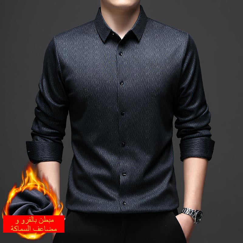 ycm139-Men's autumn and winter thickened long sleeve shirt