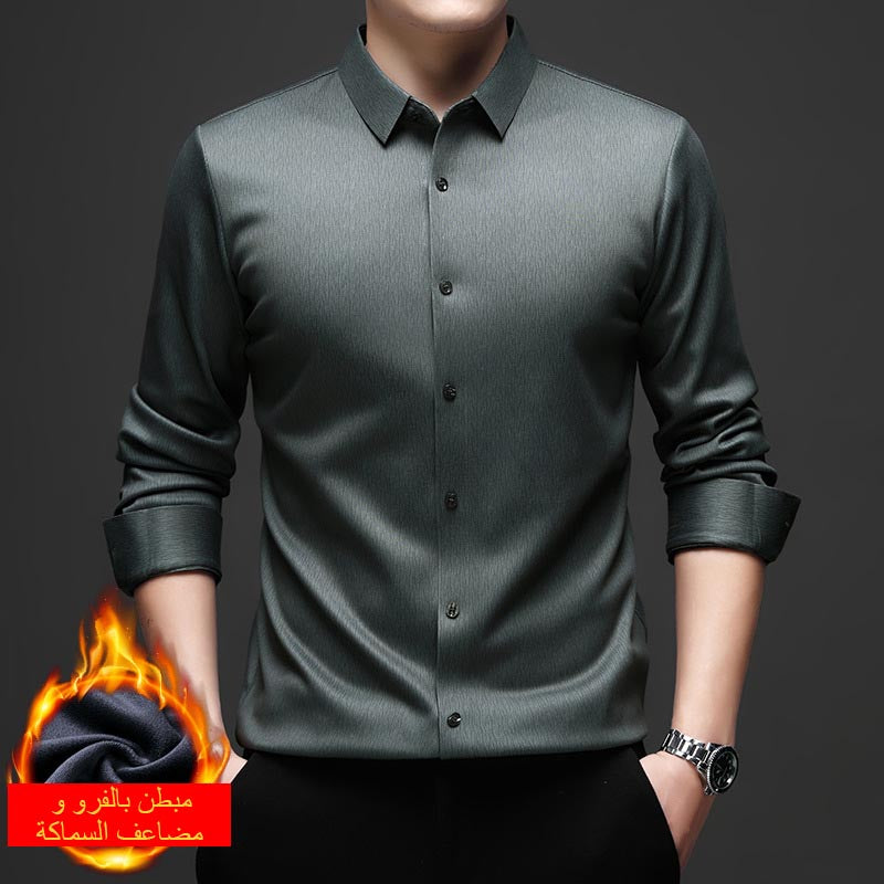 ycm139-Men's autumn and winter thickened long sleeve shirt