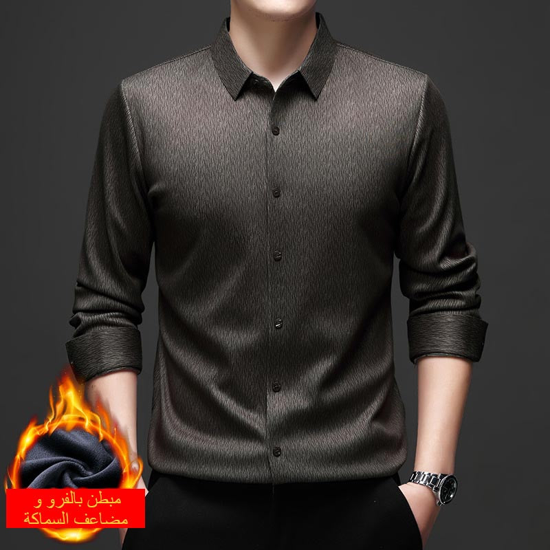 ycm139-Men's autumn and winter thickened long sleeve shirt