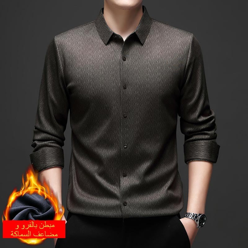 ycm139-Men's autumn and winter thickened long sleeve shirt