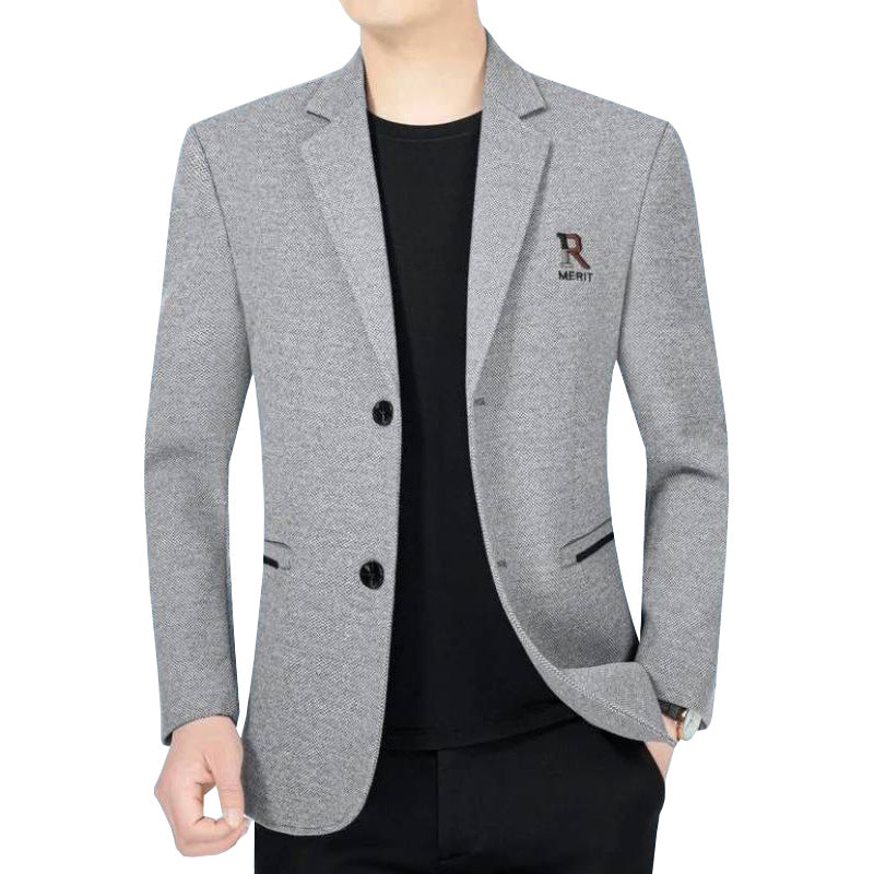 zq307-Fashionable high-end men's woolen suit jacket